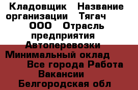 Кладовщик › Название организации ­ Тягач 2001, ООО › Отрасль предприятия ­ Автоперевозки › Минимальный оклад ­ 25 000 - Все города Работа » Вакансии   . Белгородская обл.